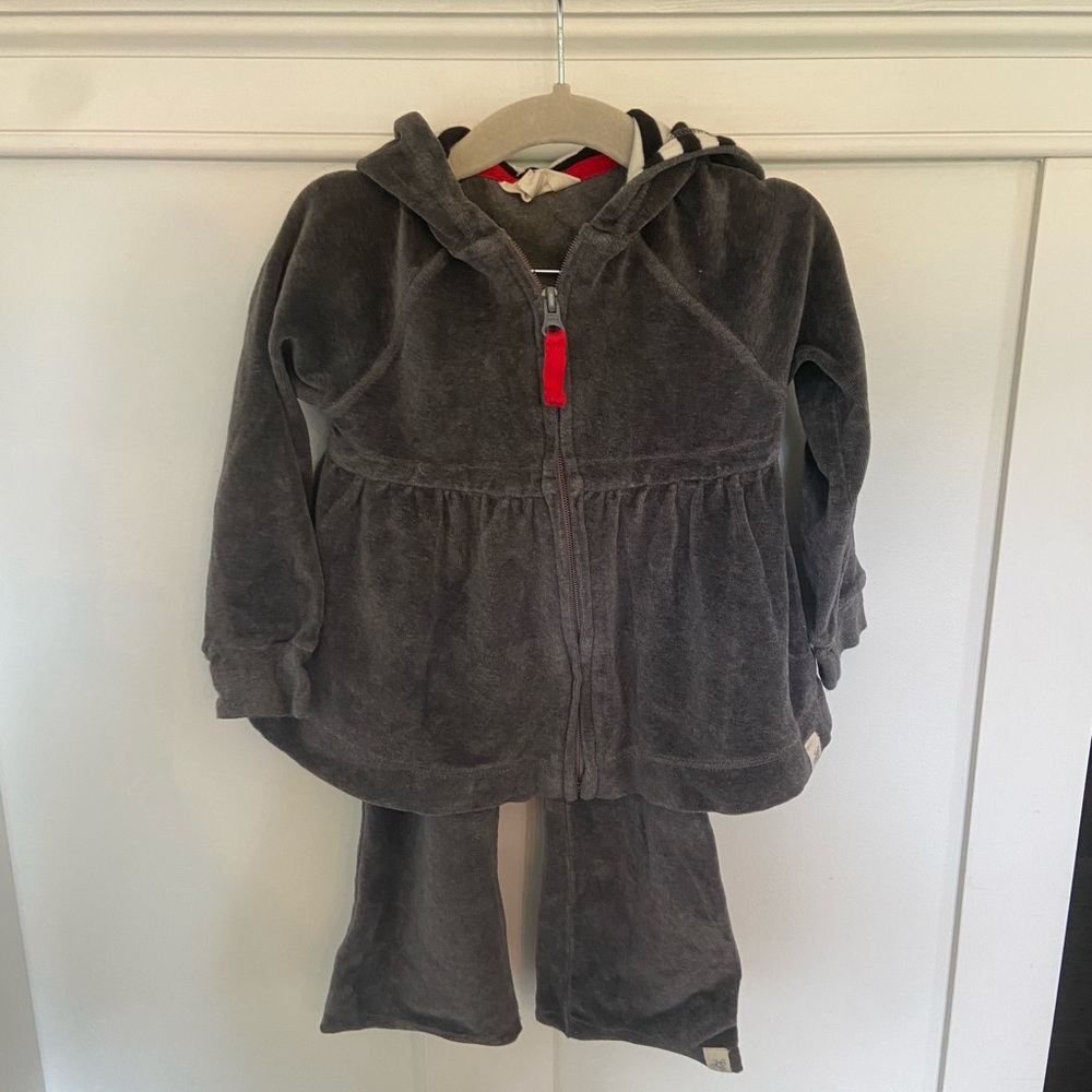 Burts Bees Baby Velour Sweatsuit Matching Set